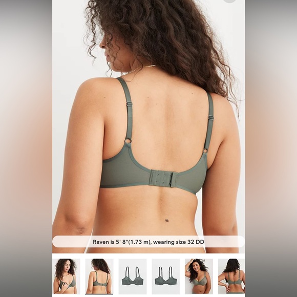 NWT AERIE SMOOTHEZ Mesh Unlined Bra— 34 C - Picture 7 of 7